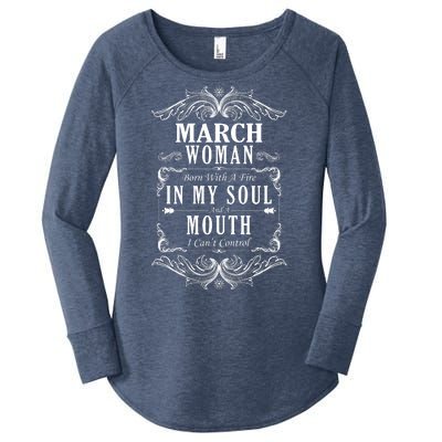 March Woman Funny Birthday Women's Perfect Tri Tunic Long Sleeve Shirt