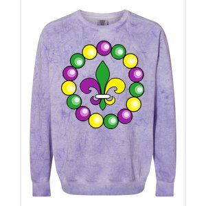 Mardi Gras Beads Colorblast Crewneck Sweatshirt