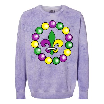 Mardi Gras Beads Colorblast Crewneck Sweatshirt