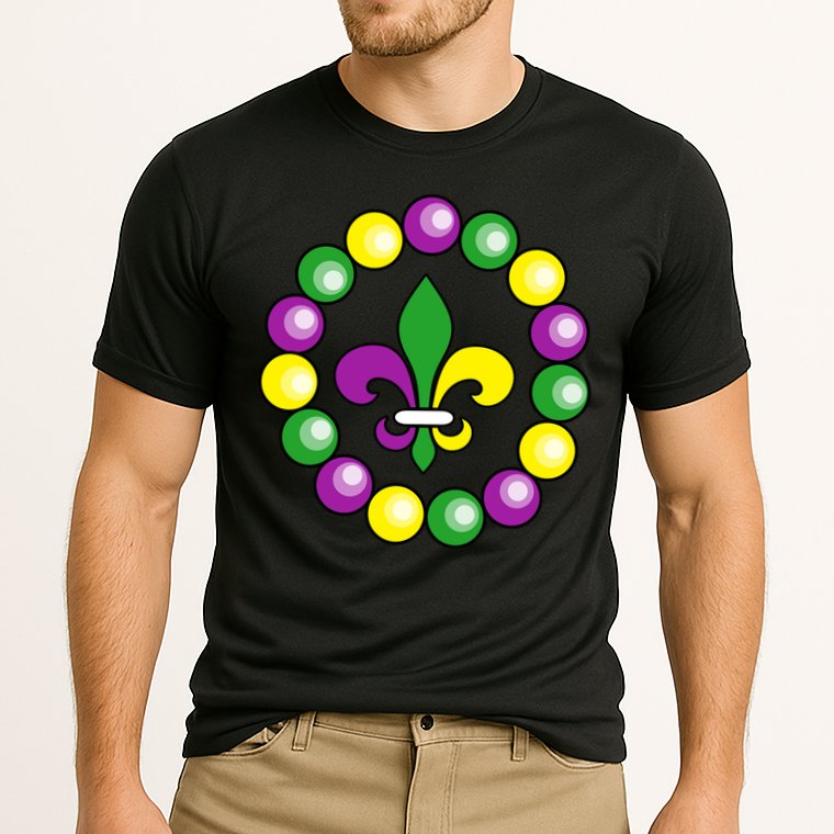 Mardi Gras Beads Cooling Performance Crew T-Shirt