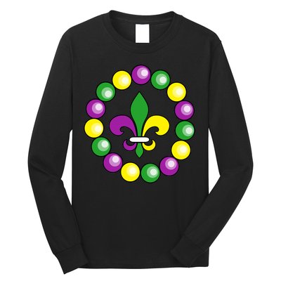 Mardi Gras Beads Long Sleeve Shirt