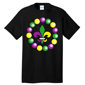 Mardi Gras Beads Tall T-Shirt