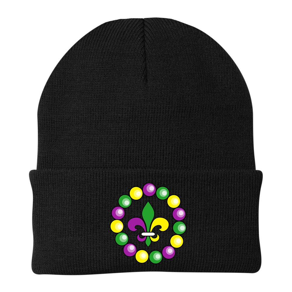 Mardi Gras Beads Beanie