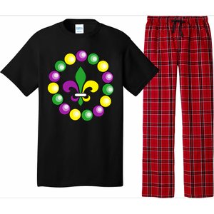 Mardi Gras Beads Pajama Set