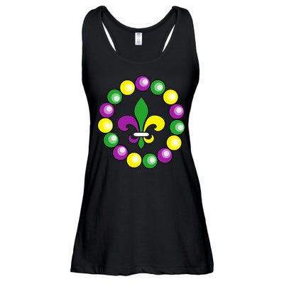 Mardi Gras Beads Ladies Essential Flowy Tank