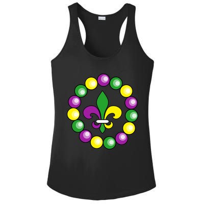 Mardi Gras Beads Ladies PosiCharge Competitor Racerback Tank