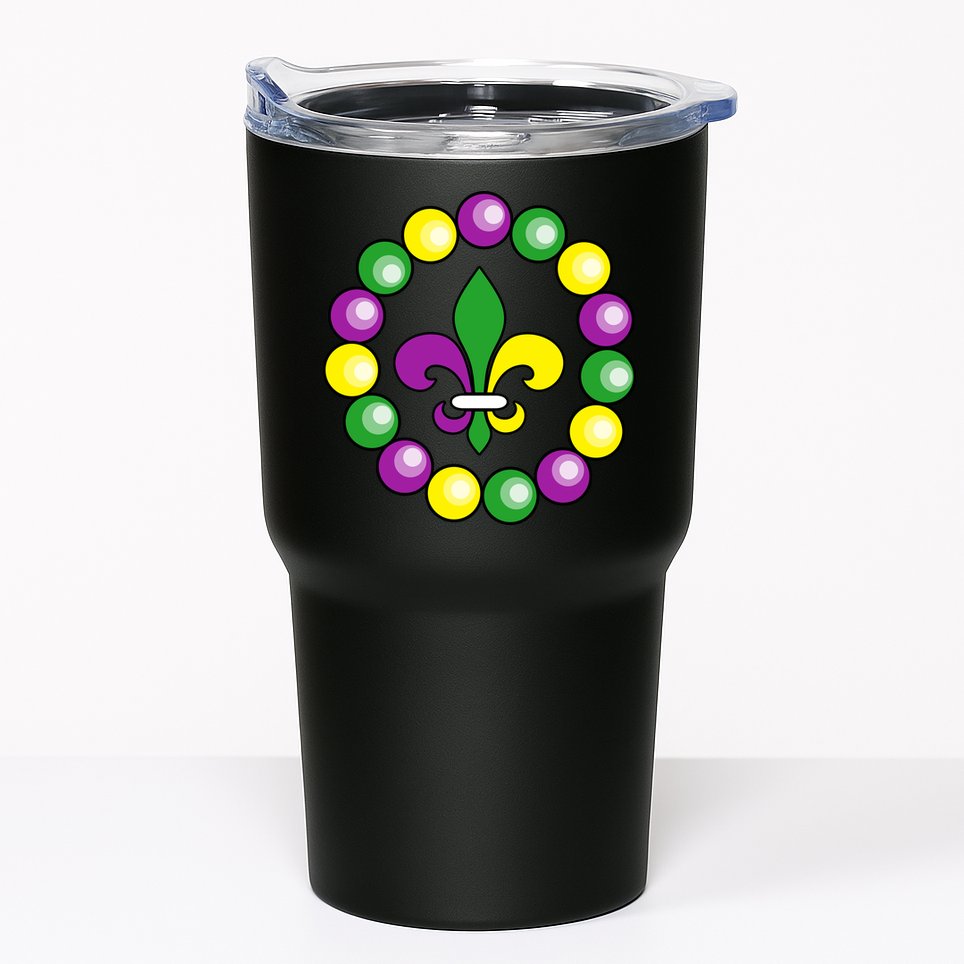 Mardi Gras Beads Tumbler
