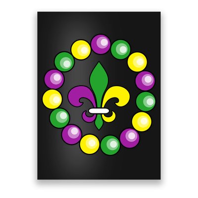 Mardi Gras Beads Poster