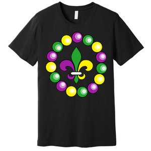 Mardi Gras Beads Premium T-Shirt