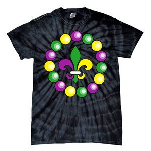 Mardi Gras Beads Tie-Dye T-Shirt