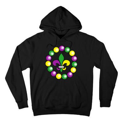 Mardi Gras Beads Tall Hoodie