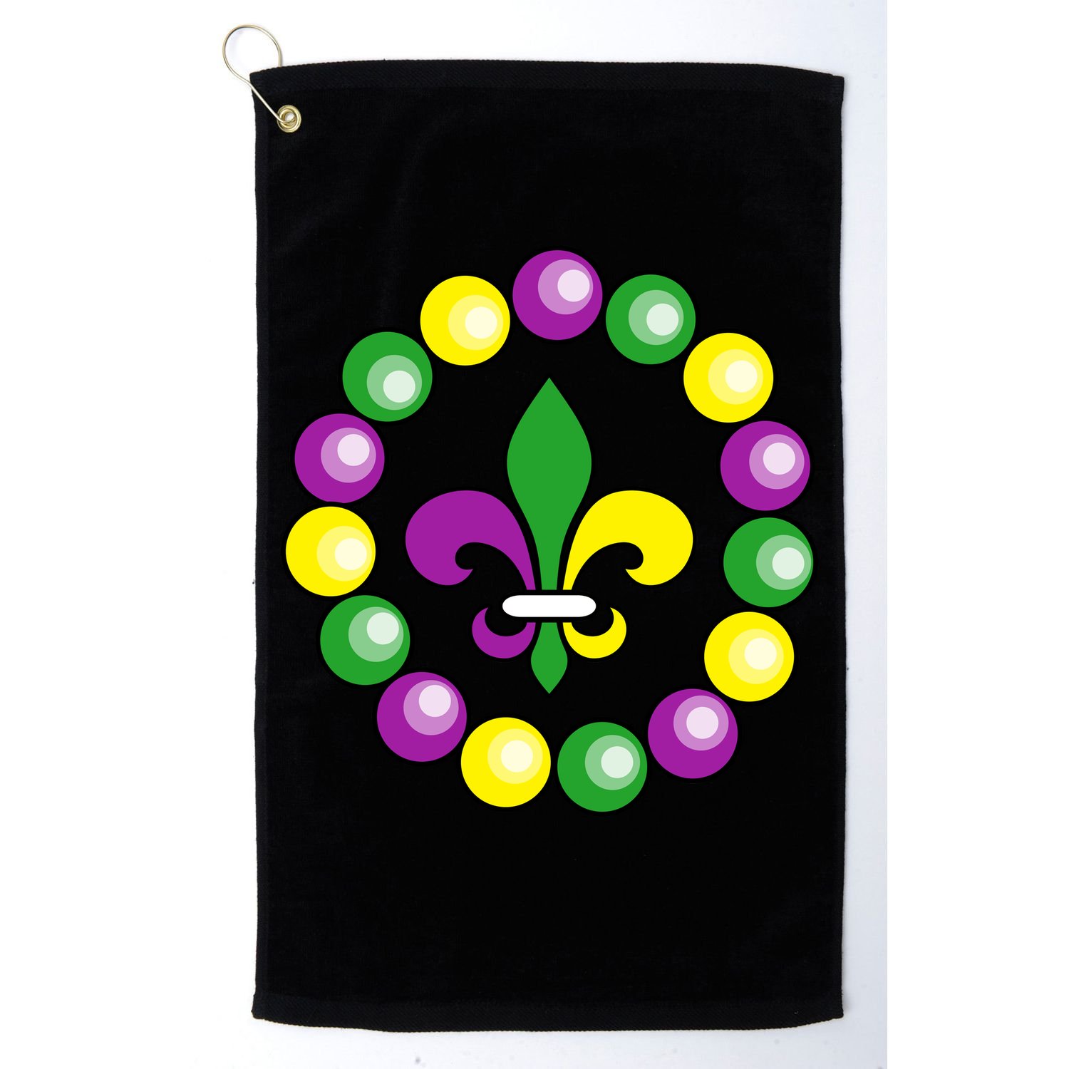 Mardi Gras Beads Golf Towel