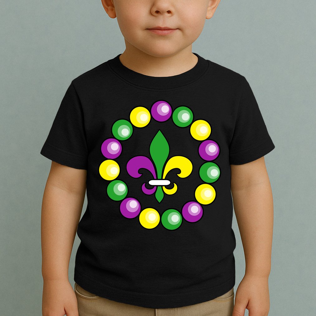 Mardi Gras Beads Toddler T-Shirt