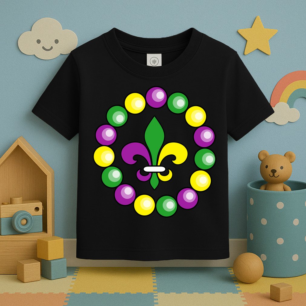Mardi Gras Beads Toddler T-Shirt