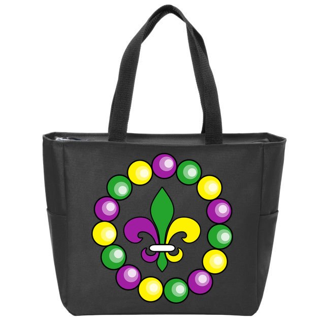 Mardi Gras Beads Zip Tote Bag