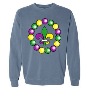 Mardi Gras Beads Garment-Dyed Sweatshirt