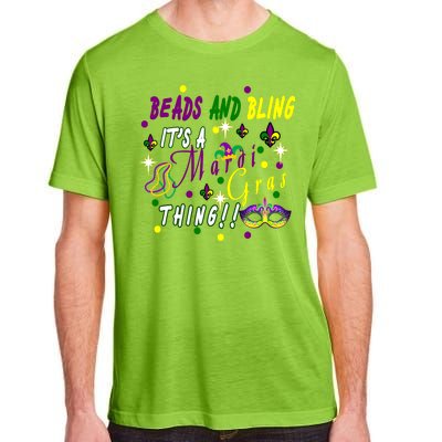 Mardi Gras Beads And Bling Celebration Adult ChromaSoft Performance T-Shirt