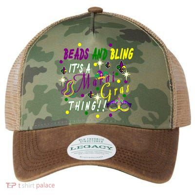 Mardi Gras Beads And Bling Celebration Legacy Tie Dye Trucker Hat