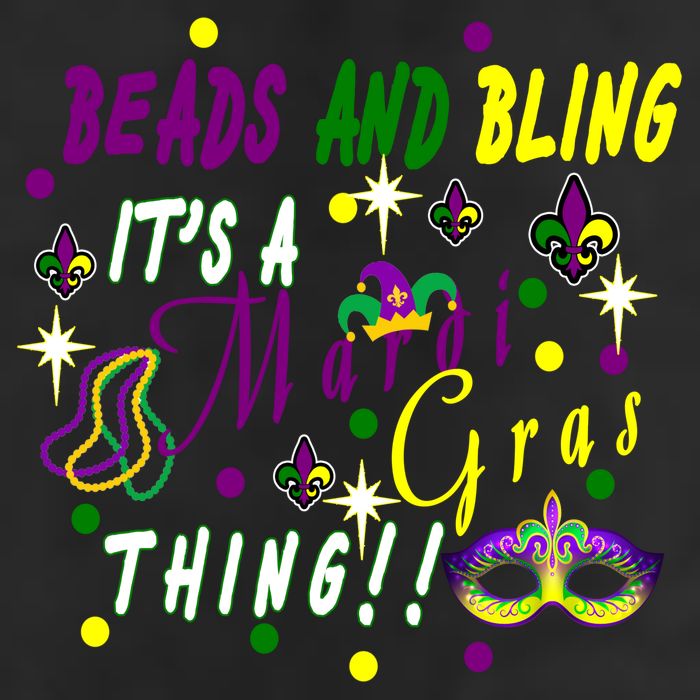 Mardi Gras Beads And Bling Celebration 7 Panel Mesh Trucker Snapback Hat