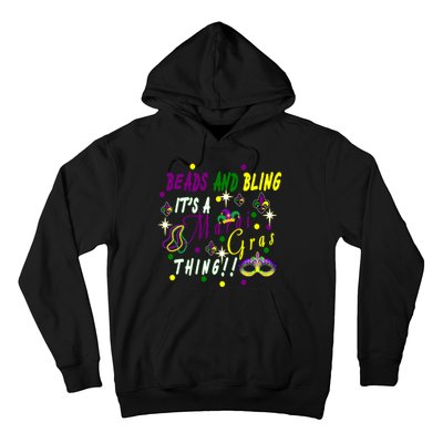 Mardi Gras Beads And Bling Celebration Hoodie