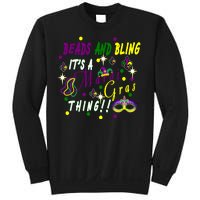 Mardi Gras Beads And Bling Celebration Sweatshirt