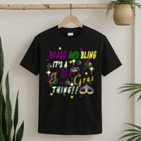 Mardi Gras Beads And Bling Celebration T-Shirt