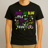 Mardi Gras Beads And Bling Celebration T-Shirt