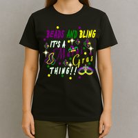 Mardi Gras Beads And Bling Celebration T-Shirt