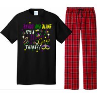 Mardi Gras Beads And Bling Celebration Pajama Set