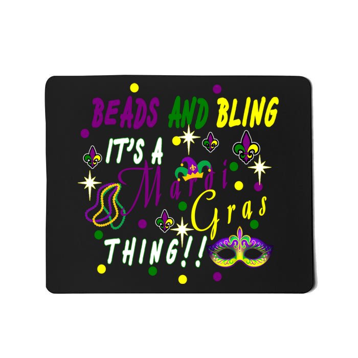 Mardi Gras Beads And Bling Celebration Mousepad