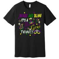 Mardi Gras Beads And Bling Celebration Premium T-Shirt