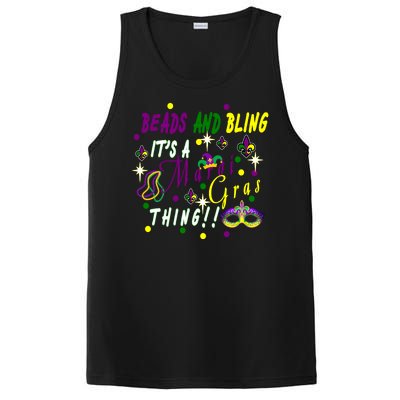 Mardi Gras Beads And Bling Celebration PosiCharge Competitor Tank