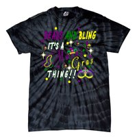 Mardi Gras Beads And Bling Celebration Tie-Dye T-Shirt