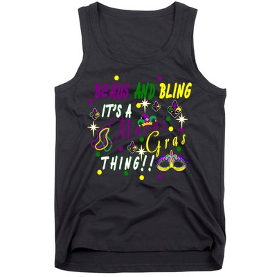 Mardi Gras Beads And Bling Celebration Tank Top
