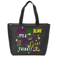 Mardi Gras Beads And Bling Celebration Zip Tote Bag