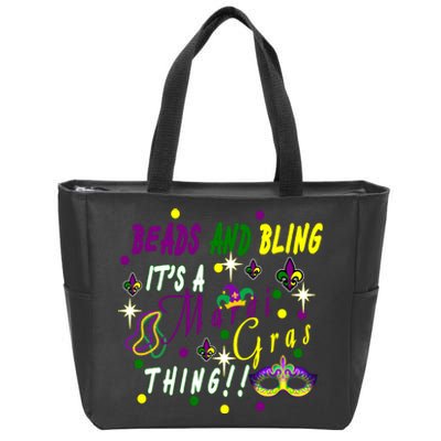 Mardi Gras Beads And Bling Celebration Zip Tote Bag