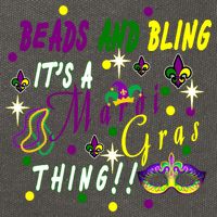 Mardi Gras Beads And Bling Celebration Cotton Canvas Backpack