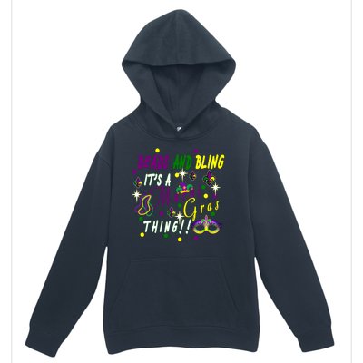 Mardi Gras Beads And Bling Celebration Urban Pullover Hoodie