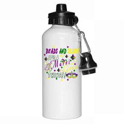 Mardi Gras Beads And Bling Celebration Aluminum Water Bottle