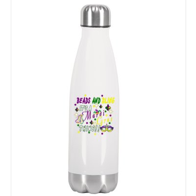 Mardi Gras Beads And Bling Celebration Stainless Steel Insulated Water Bottle