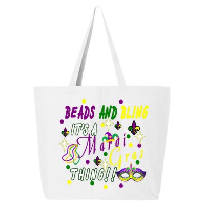 Mardi Gras Beads And Bling Celebration 25L Jumbo Tote