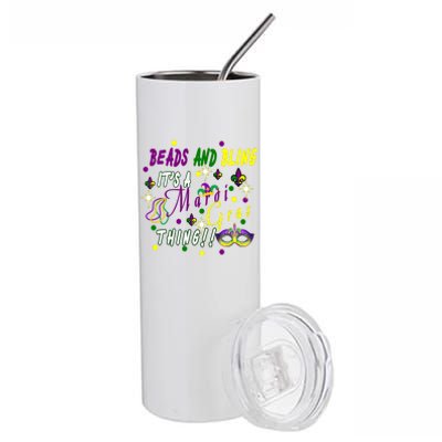 Mardi Gras Beads And Bling Celebration Stainless Steel Tumbler