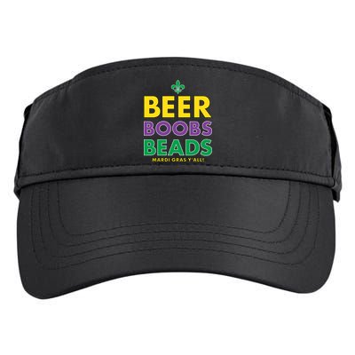 Mardi Gras Beer Boobs Beads Adult Drive Performance Visor