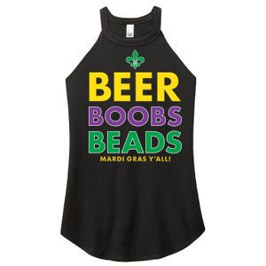 Mardi Gras Beer Boobs Beads Women's Perfect Tri Rocker Tank