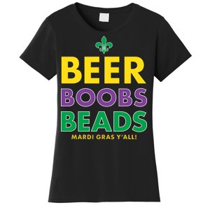 Mardi Gras Beer Boobs Beads Women's T-Shirt