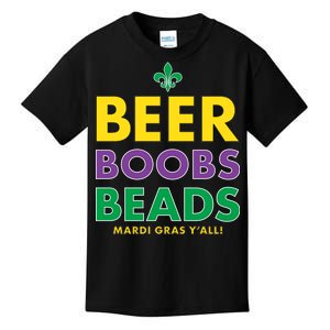 Mardi Gras Beer Boobs Beads Kids T-Shirt