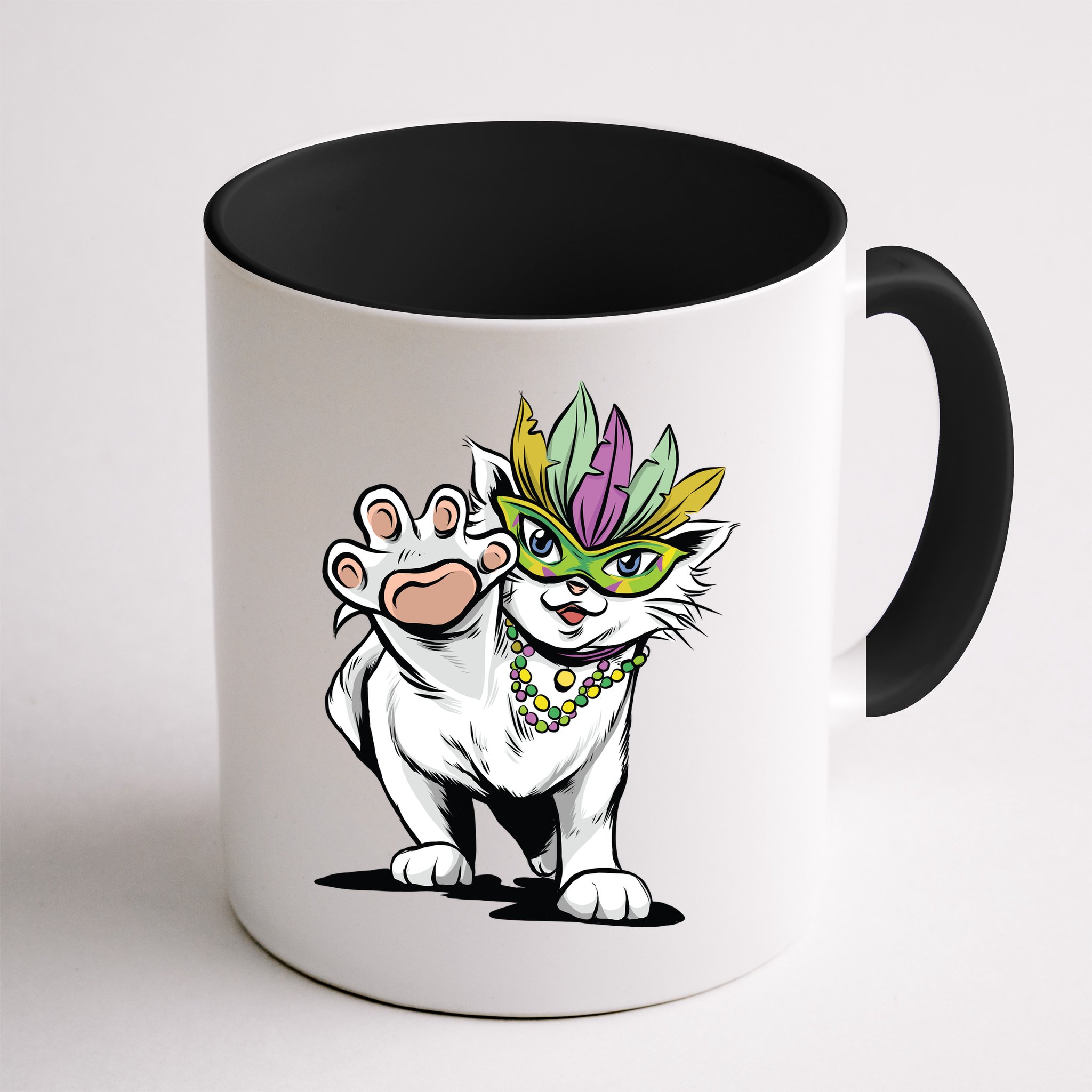 Mardi Gras Cat Mug