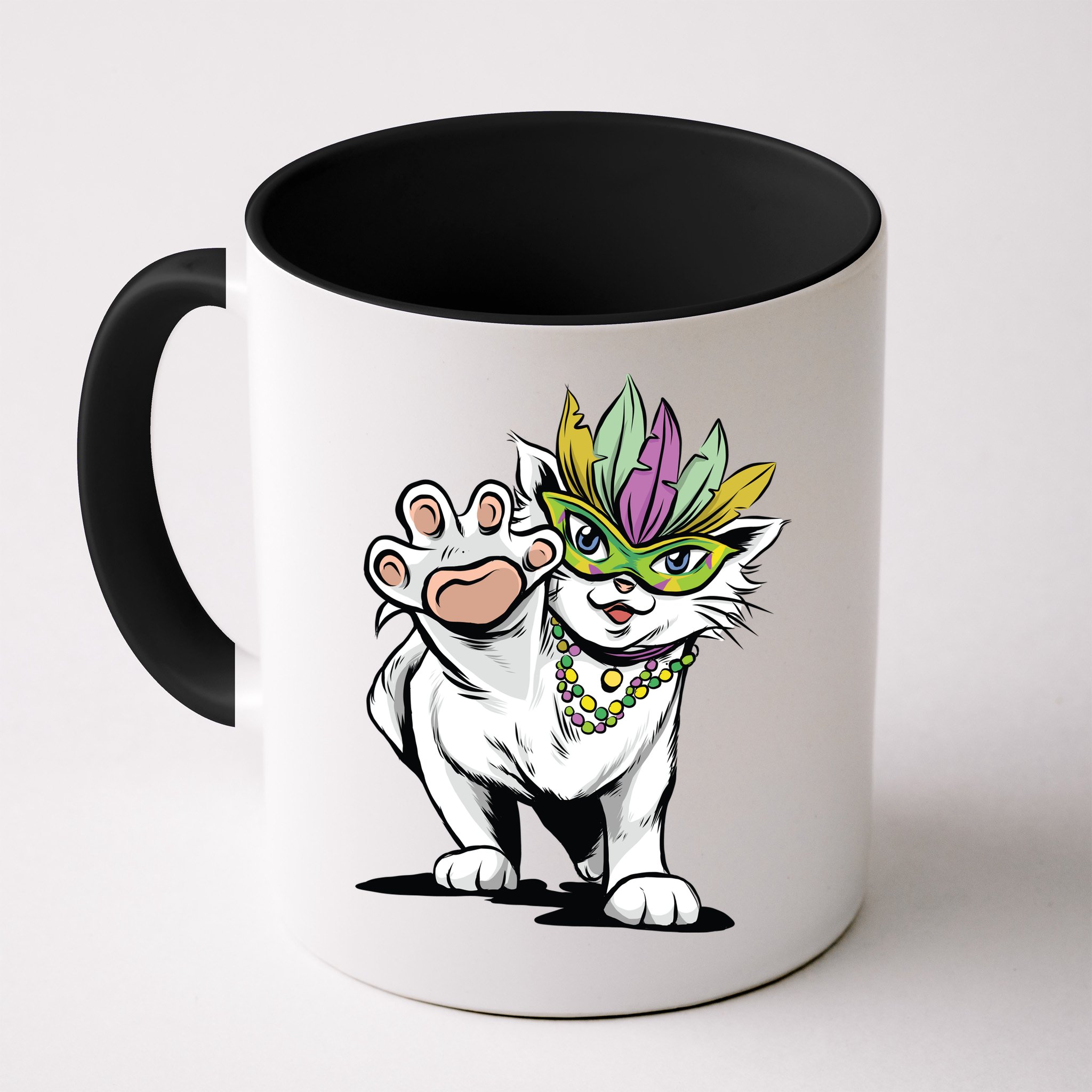 Mardi Gras Cat Mug