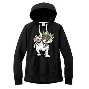 Mardi Gras Cat Women's Fleece Hoodie