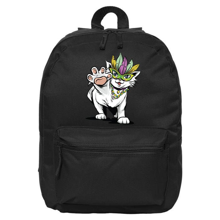 Mardi Gras Cat 16 in Basic Backpack